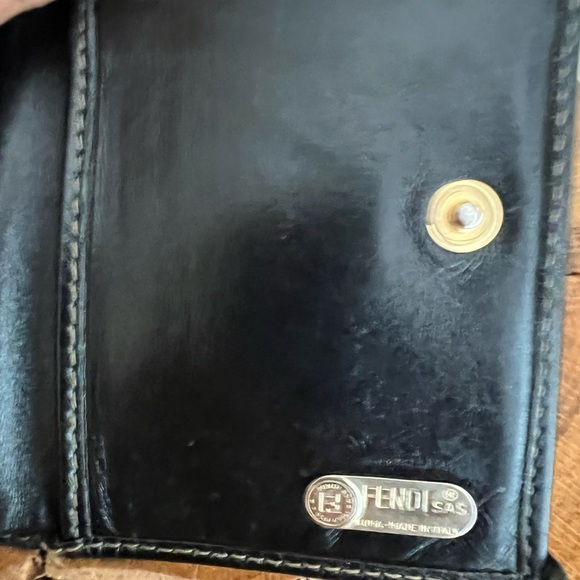 FENDI Block Checkered Trifold Wallet - Picture 4 of 13